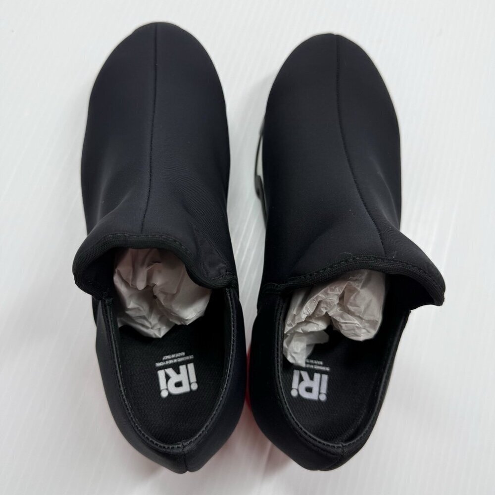iRi Black Red Neoprene Sneakers Low Top Shoes NIB Designer Women's 8 Waterproof - Picture 7 of 11